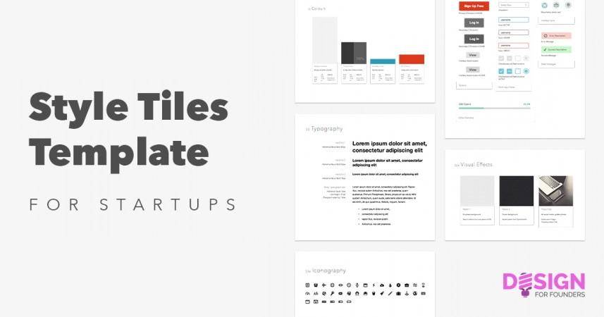 Style Tiles: Sketch App Template for Startups Design