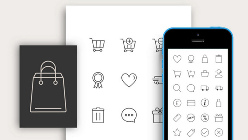 Responsive eCommerce Icon Set