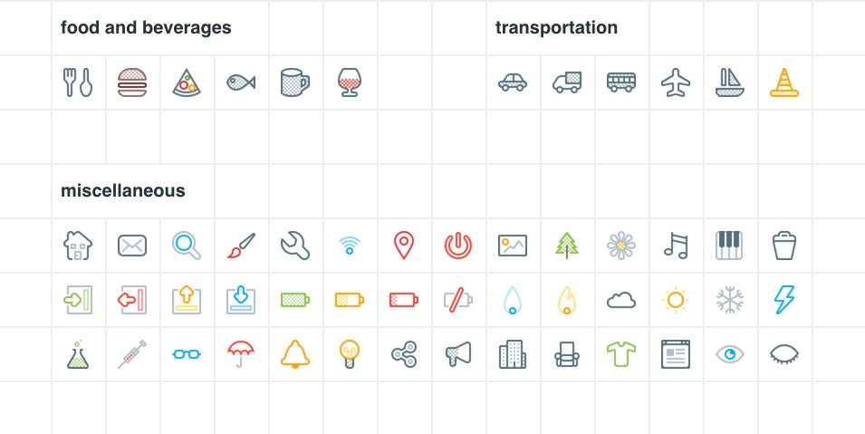 Bitsies: Line Color Vector Icons Set