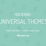 Freebie: Universal Themes Vector Icon Set (100 Icons, SVG)