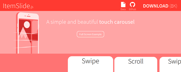 ItemSlide.js a simple JavaScript touch carousel