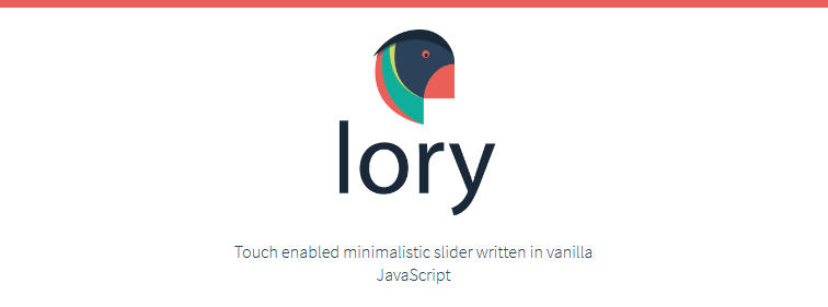 lory.js - touch enabled minimalistic slider written in vanilla JavaScript