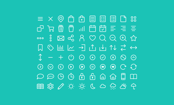 Free Vector Line Icon Set (80 Icons)