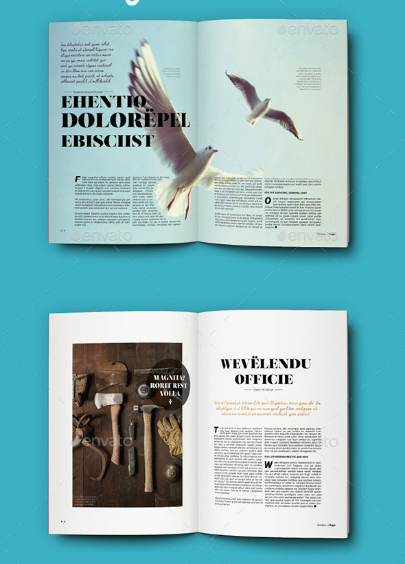  InDesign A4 Magazine Template 2 