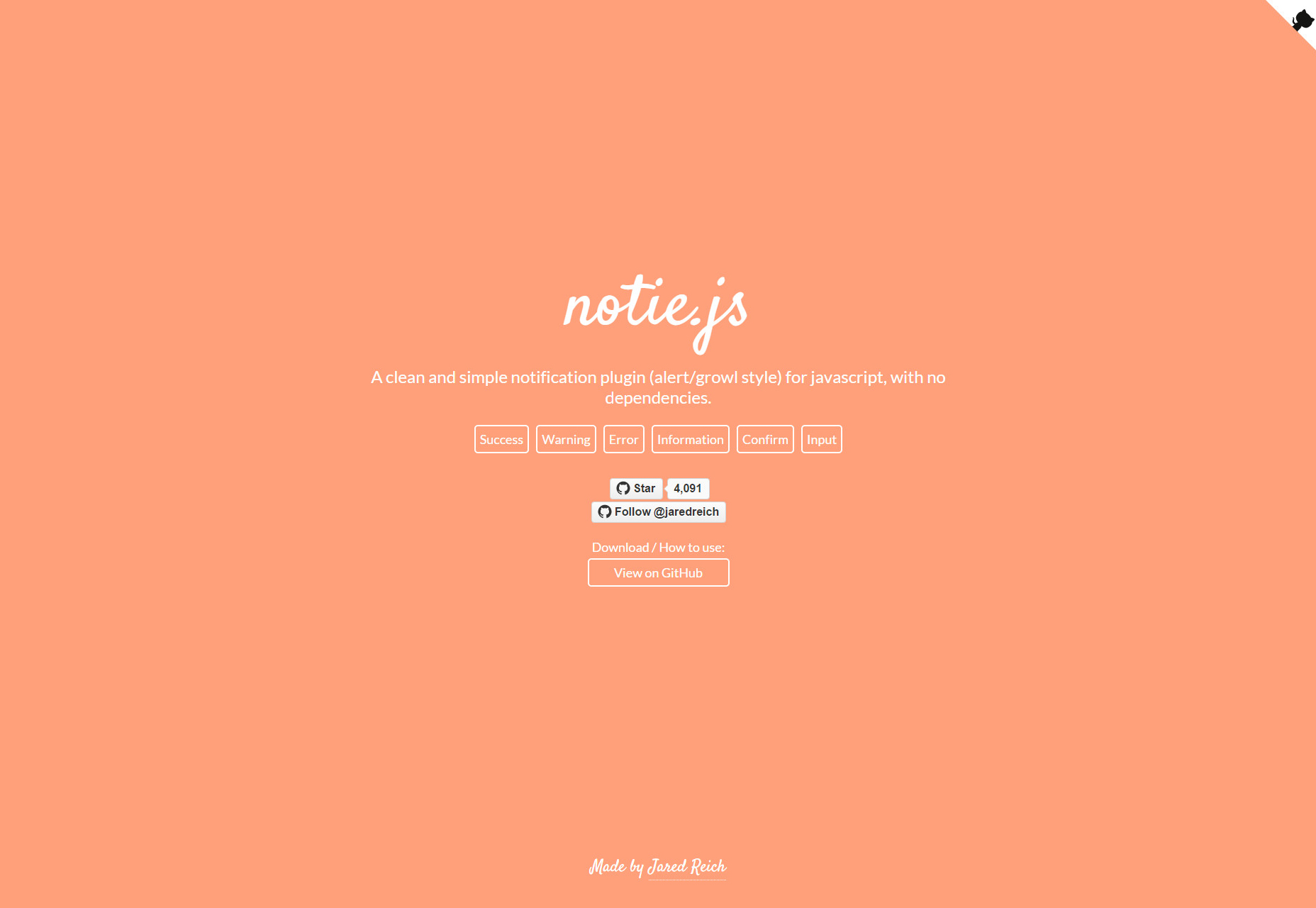 Notie.js: Simple Dependency-less Notification Plugin