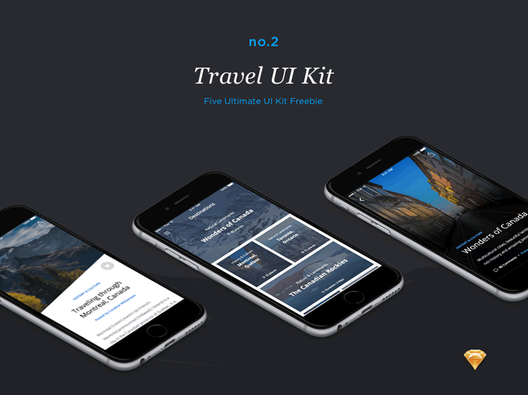 Travel UI Kit 50 Screens Sketch Format Ena Bacanovic
