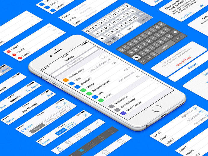 iOS 9b3 UIKit for Sketch