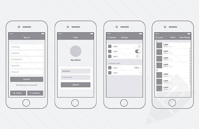 iPhone App Wireframing Kit