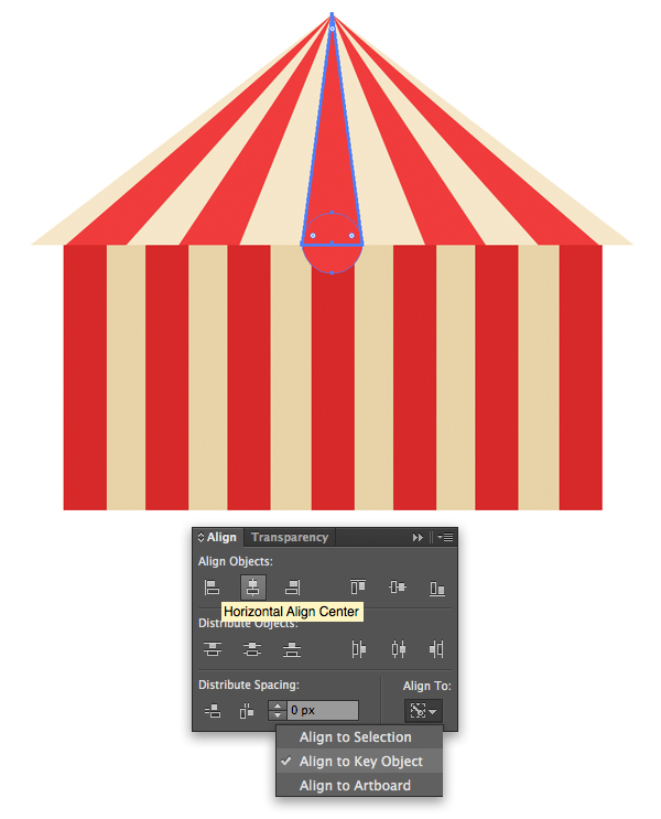 add circle details to the tent