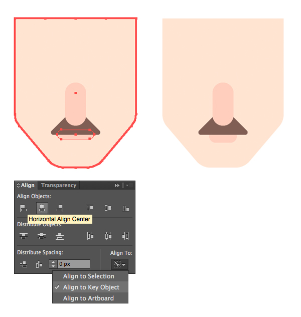 add the lower lip with Rounded Rectangle Tool