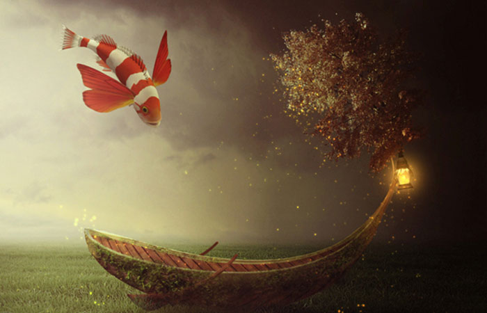 Create a Fantasy Boat Scene Photo Manipulation