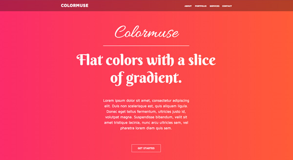 Colormuse - One Page Portfolio Muse Template