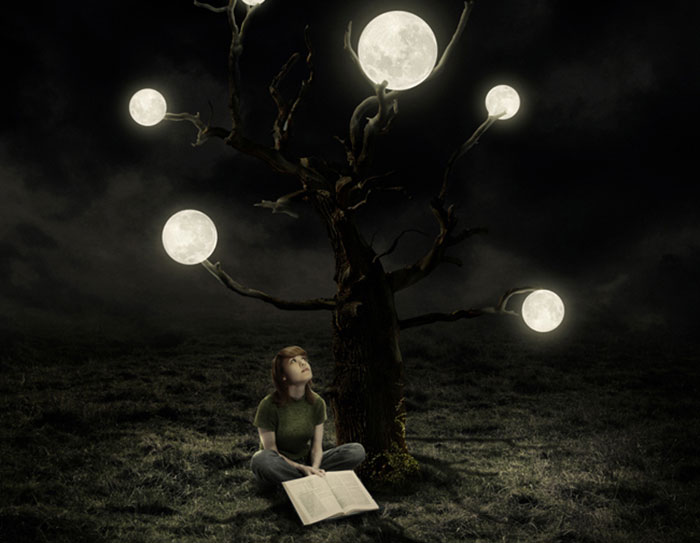 Create A Surreal Artwork Of A Tree With Moons In Photoshop