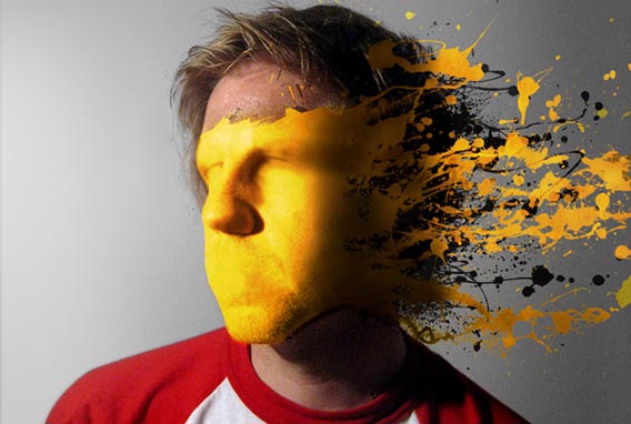 How to Mold Paint Splatter to a Face in Photoshop