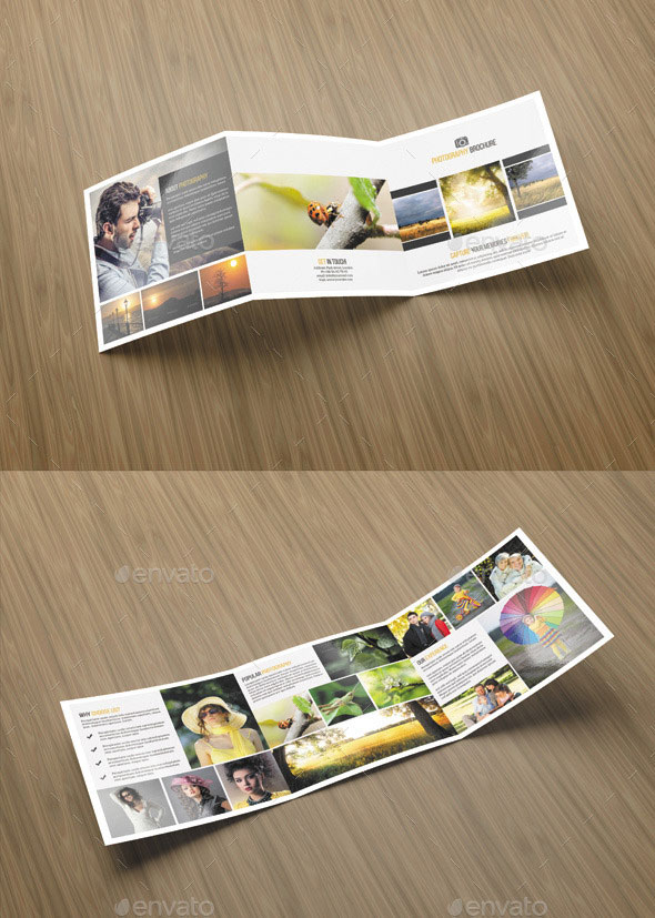  Square Tri-Fold Photography Brochure 