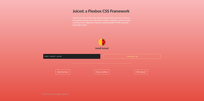 Juiced: a Flexbox CSS Framework