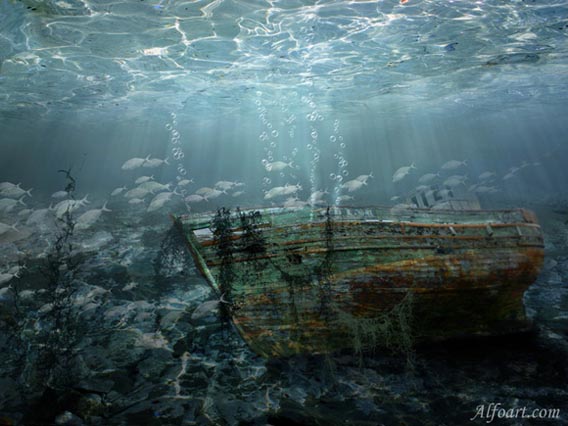 Sunken ship