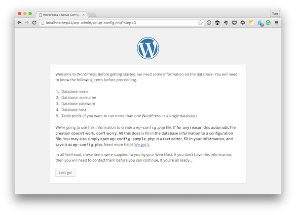 WordPress Credentials