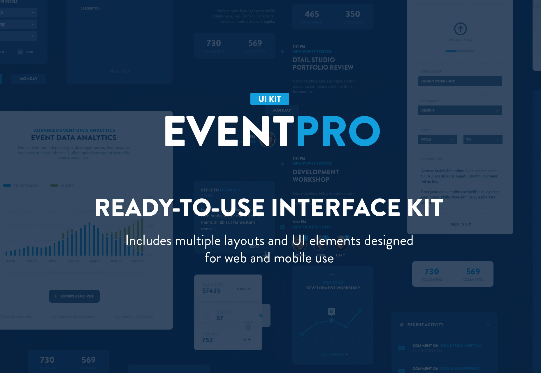 EventPro: Modern Blue UI Kit