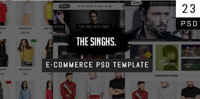 ecommerce psd template