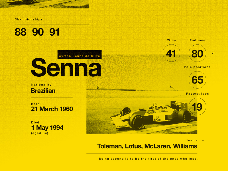 Senna. A legend. My Hero.