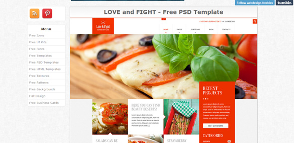 LOVE-and-FIGHT---Free-PSD-Template