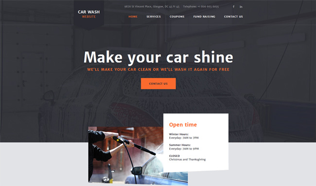 car-wash-website-template