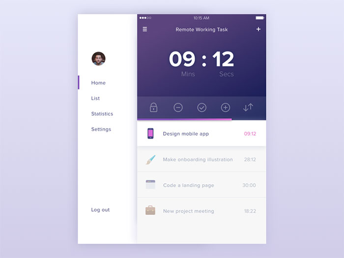 Time tracking app