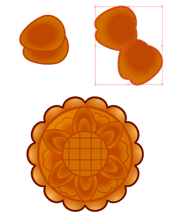 Draw larger petals and place them between the smaller ones to complete the design