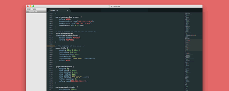 Toothpaste custom theme Sublime Text with flavorful colors