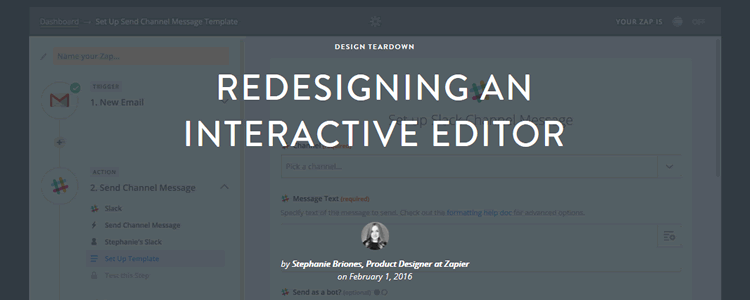 Redesigning an Interactive Editor