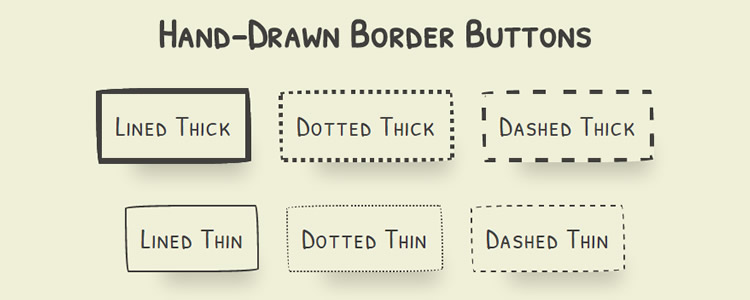 Imperfect Buttons Hand-Drawn border effect buttons CSS border-radius