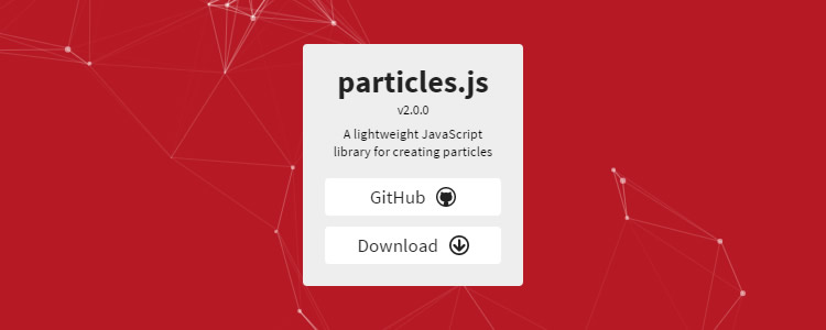 Particles js lightweight JavaScript library for creating particles