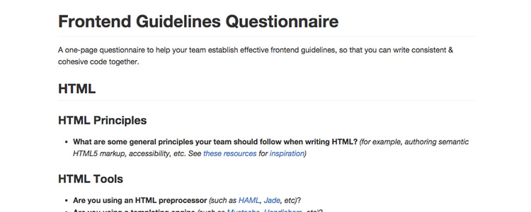 Frontend Guidelines Questions