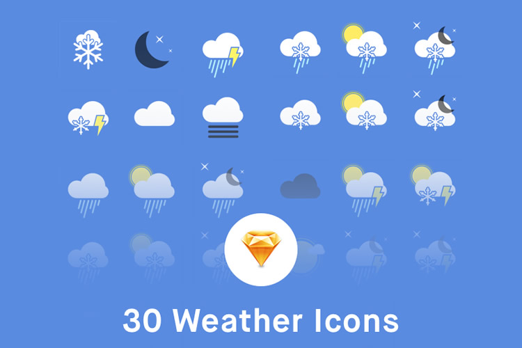 Freebie Weather Icons Sketch