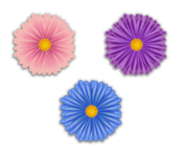 User hi commented with their own lovely version of gradient mesh flowers thanks to a tutorial by Diana Toma