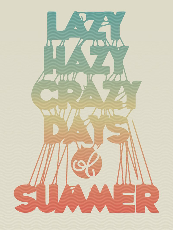 Narcisa Didoaca commented with her own take on a sticky summery typographic tutorial by Chris Carey