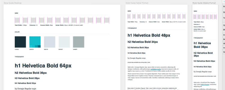 Responsive Digital Style Guide sketch