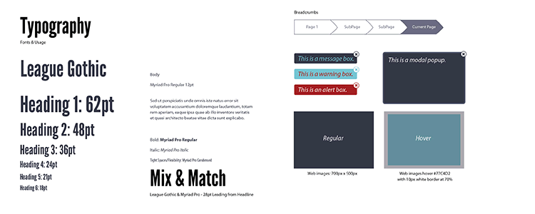 Basic Five Page Style Guide Template ai illustrator