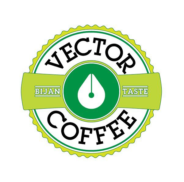 Najib Saad commented with his green-themed result from a coffee house logo tutorial by Chris Carey