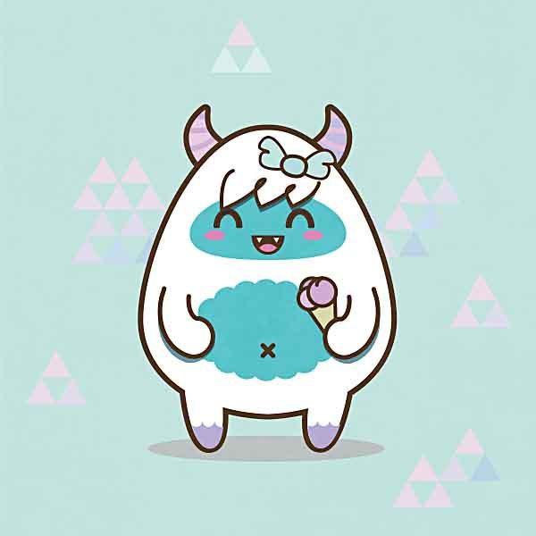 User Irbd commented with their own sweet take on a cute yeti tutorial by Amanda Tepie 