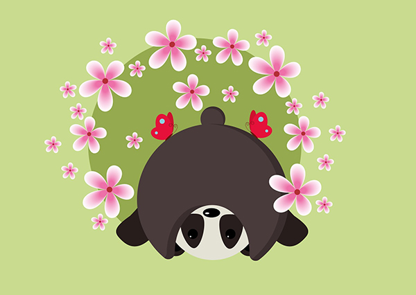 Szabina shared their version of a super cute panda created with basic shapes thanks to a tutorial by Nataliya Dolotko