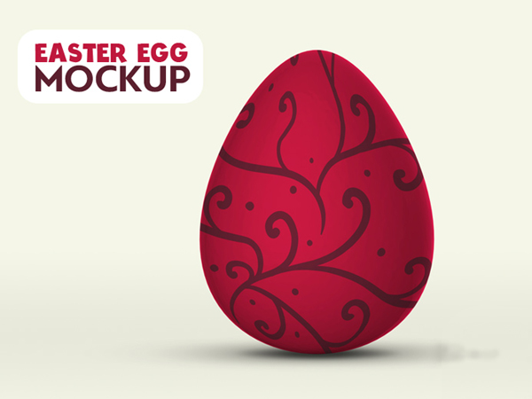 Free 3D Easter Egg Mockup