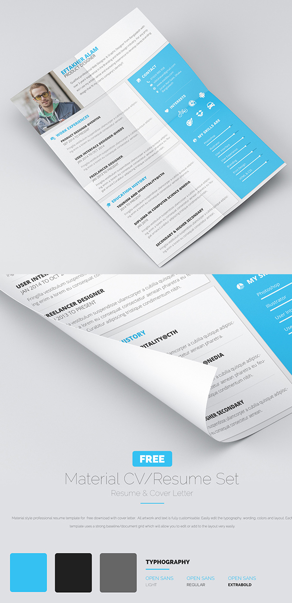 Free Resume / CV Cover Letter Design