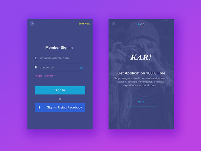 Mobile User Interface Login Form Design Inspiration Idevie