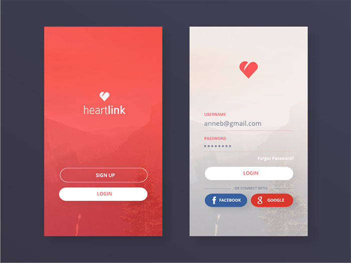 Mobile Login Mockup