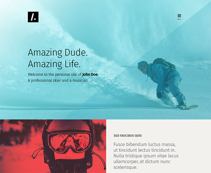 Free PSD One Page Web Design