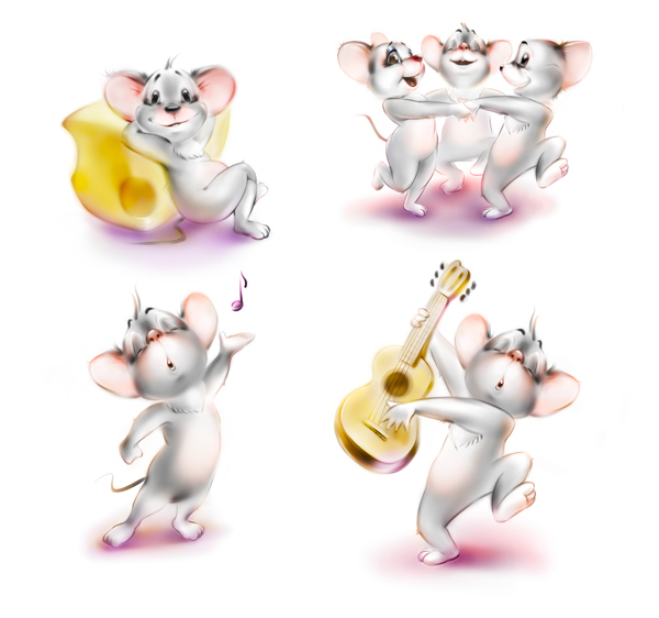 Mouse Character Design and Dynamic Poses