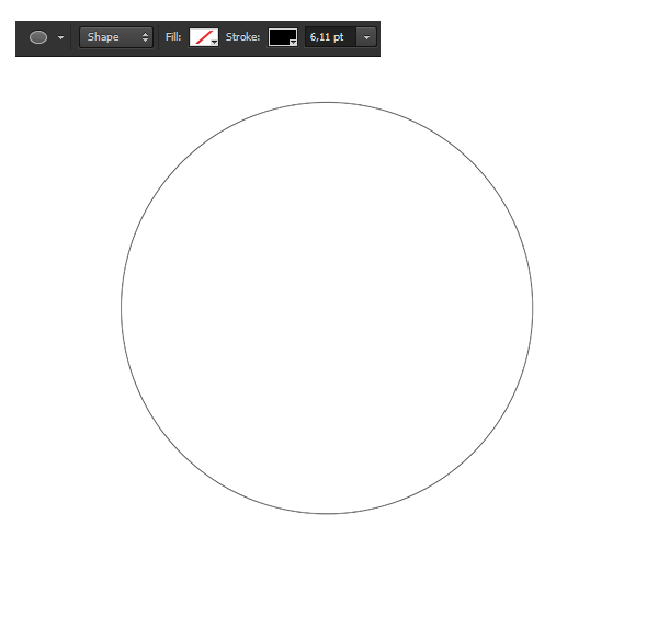 how to draw acoircle outline photoshop