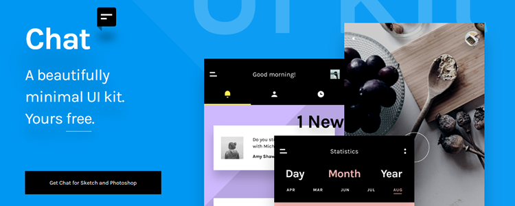Chat UI Kit PSD Sketch